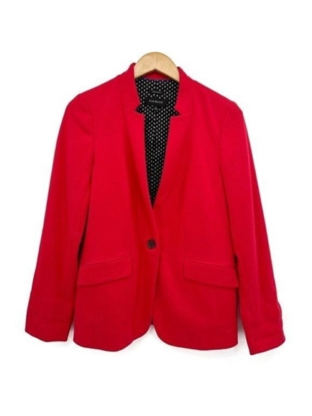 Talbots Red Single-Button Notch Blazer - Picture 1 of 14